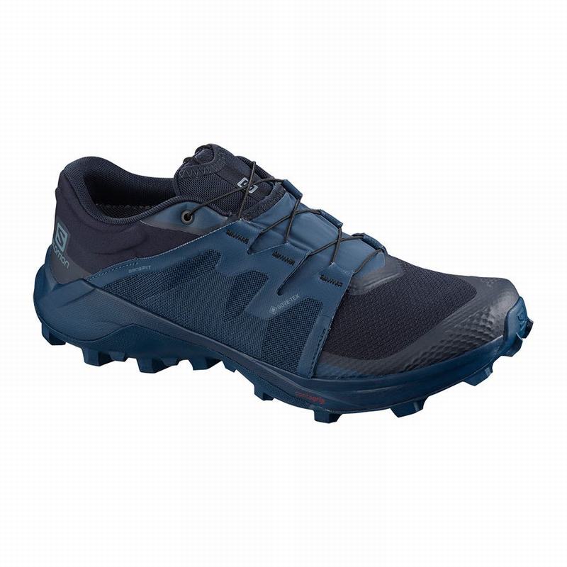 Salomon WILDCROSS GTX Zapatillas Trail Running Hombre - Azul Marino - Colombia (63801-BDAM)